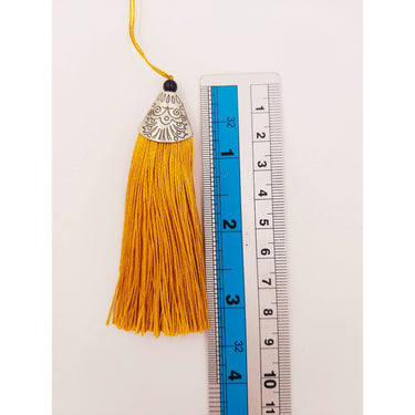 Gold Yellow Tassels Artificial Silk Tassel with Cone Cap, Earring Tassel, Bridal Tassels
